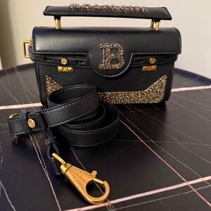 Balmain leather beaded bag